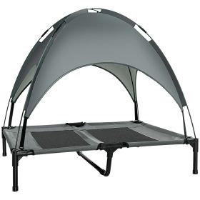 Large Elevated Dog Bed with Canopy | Foldable Outdoor Pet Cot