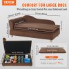 VEVOR Dog Couch for Large-Sized Dogs, Soft Velvety Bed, 110 Lbs., Dark Brown