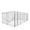 Large Outdoor Dog Kennel Playpen – 10' x 20' Chain-Link Dog Run with Lockable Gate