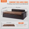 VEVOR Dog Couch for Large-Sized Dogs, Soft Leather Sofa Bed, 110 Lbs., Black