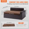 VEVOR Dog Couch for Medium-Sized Dogs, Soft Leather Sofa Bed, 110 Lbs., Black