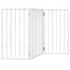 Dog Gate Set of 3 White Solid Poplar Wood