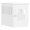 Dog Crate Indoor Furniture White Engineered Wood and Steel Medium With Lock