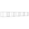 Dog Kennel Grey Galvanized Steel 39.4 x 78.7 x 59.1 In