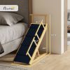 PawHut Adjustable Height Dog Ramp, Foldable Pet Stairs with Non-Slip Mat for All Dogs