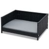 Rattan Dog Bed with Waterproof Soft Cushion for Medium Small Dogs