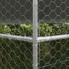 Dog Kennel 3 pcs Silver 19.69 x 6.56 x 6.56 ft Steel