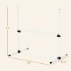 PawHut 6 Piece Dog Agility Set with Adjustable Height Jump Bars, Carry Bag, Displacing Top Bar, White