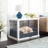 Cooling Gel Dog Bed Memory Foam with Headrest for Large Dogs, Gray