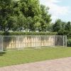 Dog Kennel Grey Galvanized Steel 39.4 x 78.7 x 59.1 In