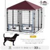 5' x 5' Outdoor Dog Kennel with Rotating Bowl Holders