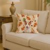 Red and White Bull Terrier Heirloom Fall Throw Pillow Decorative Indoor Outdoor Accent Cushion for Couch, Bed or Patio, 14Hx14W