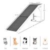 Non-Slip Dog Ramp – Grey & White Pine Wood Pet Ramp for Beds, Furniture & Vehicle Access
