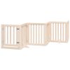 Dog Gate Set of 6 Light Brown Poplar Wood