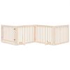 Dog Gate Set of 4 Brown Poplar Wood Small