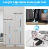 Pet Hair Removal Rake With 54.33in Adjustable Telescopic Rod Multi-Fabric Dog Hair Scraper Lint Shaver For Carpet Rug Clothes Couch