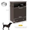 PawHut Pet Feeder Station with Storage Cabinet – Raised Dog Bowls & Food Storage