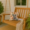 Blue and Tan Border Terrier Heirloom Fall Throw Pillow Decorative Indoor Outdoor Accent Cushion for Couch, Bed or Patio, 14Hx14W