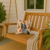 Bluetick Coonhound Heirloom Fall Throw Pillow Decorative Indoor Outdoor Accent Cushion for Couch, Bed or Patio, 14Hx14W