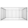 Dog Kennel Silver Steel Durable  78.7x78.7x39.4 In