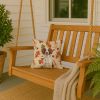 Liver and White Brittany Heirloom Fall Throw Pillow Decorative Indoor Outdoor Accent Cushion for Couch, Bed or Patio, 14Hx14W