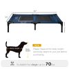 PawHut Cooling Elevated Dog Bed Portable Raised Cot Washable Mesh Large Dogs 36x30 Blue