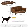 PawHut Foldable Pet Sofa Bed PU Leather Lounger 39" x 21.75"