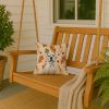 White Boxer Heirloom Fall Throw Pillow Decorative Indoor Outdoor Accent Cushion for Couch, Bed or Patio, 14Hx14W