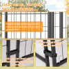 Outdoor Dog Kennel with Roof, Welded Wire Enclosure, Heavy Duty Dog Crate with UV-Resistant Waterproof Cover  4.23' x 5.82' x 4.83'