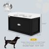 PawHut Dog Feeding Station 2 Bowl Set Elevated for Large Dogs