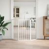 Dog Gate Set of 3 White Solid Poplar Wood