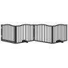 Dog Gate Set of 4 Black Poplar Wood