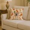 Fawn Boerboel Heirloom Fall Throw Pillow Decorative Indoor Outdoor Accent Cushion for Couch, Bed or Patio, 14Hx14W
