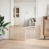 Dog Gate Set of 2 Natural Solid Poplar Wood