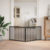 Dog Gate Set of 2 Black Poplar Wood