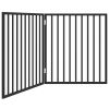 Dog Gate Set of 2 Black Poplar Wood Long