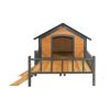 Outdoor Large Wooden Cabin House with Iron Frame