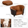Dog Sofa with Removable Washable Cushion, Elevated Pet Sofa for Miniature Dogs, White