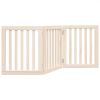 Dog Gate Set of 3 Light Brown Poplar Wood