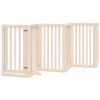 Dog Gate Set of 6 Natural Brown Poplar Wood