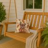 Red Brussels Griffon Heirloom Fall Throw Pillow Decorative Indoor Outdoor Accent Cushion for Couch, Bed or Patio, 14Hx14W