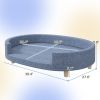 PawHut Dog Couch for Large Dogs with Removable Top, Washable Cover, Blue