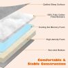 Cooling Gel Dog Bed Memory Foam with Headrest for Large Dogs, Gray