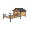 Outdoor Large Wooden Cabin House with Iron Frame