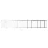 Dog Kennel Grey Galvanized steel 8x2x1.5 m