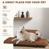 PawHut Large Elevated Pet Sofa Couch, Foldable Dog Bed with Faux Leather Cover, Expandable to 52", Brown
