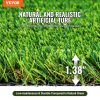 VEVOR Artificial Grass, 4 x 6 ft Rug Green Turf, 1.38"Fake Door Mat Outdoor Patio Lawn Decoration, Easy to Clean with Drainage Holes