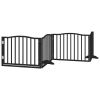 Dog Gate Set of 4 Black Poplar Wood