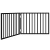Dog Gate Set of 2 Black Poplar Wood