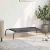 Elevated Dog Bed, Powder-Coated Steel Large, 30% Polyester, 70% PVC, Black